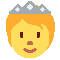 Person with Crown emoji on Twitter